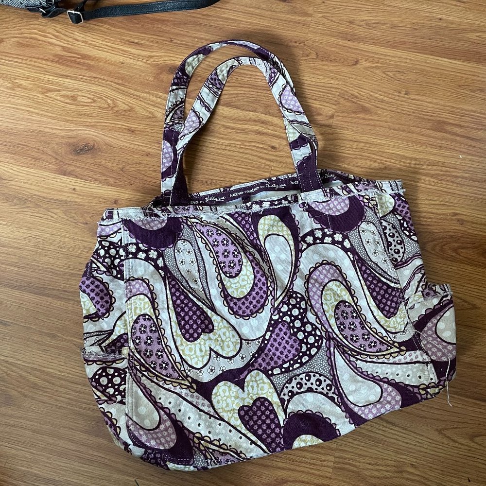 thirty one Retro Metro Bag in Purple Patchwork Paisley